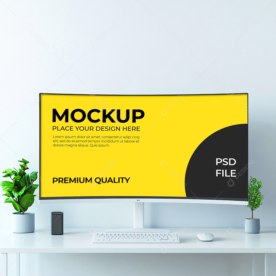 Computador Mockup PSD Editável