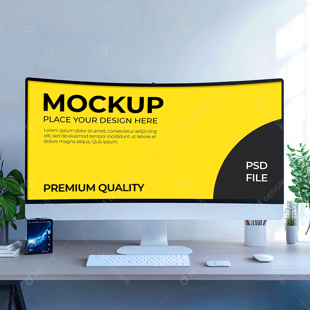Computador Mockup PSD Editável