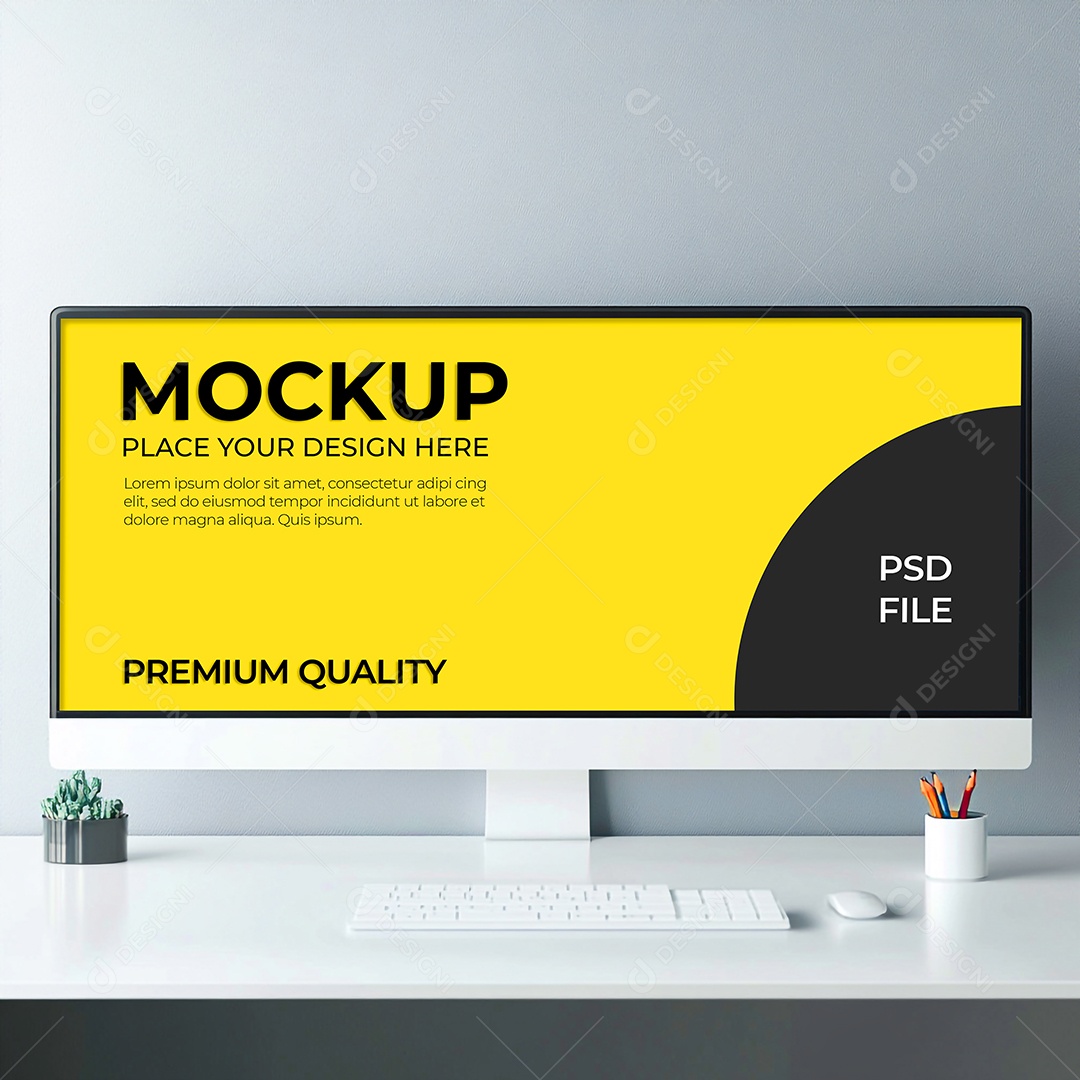 Computador Mockup PSD Editável
