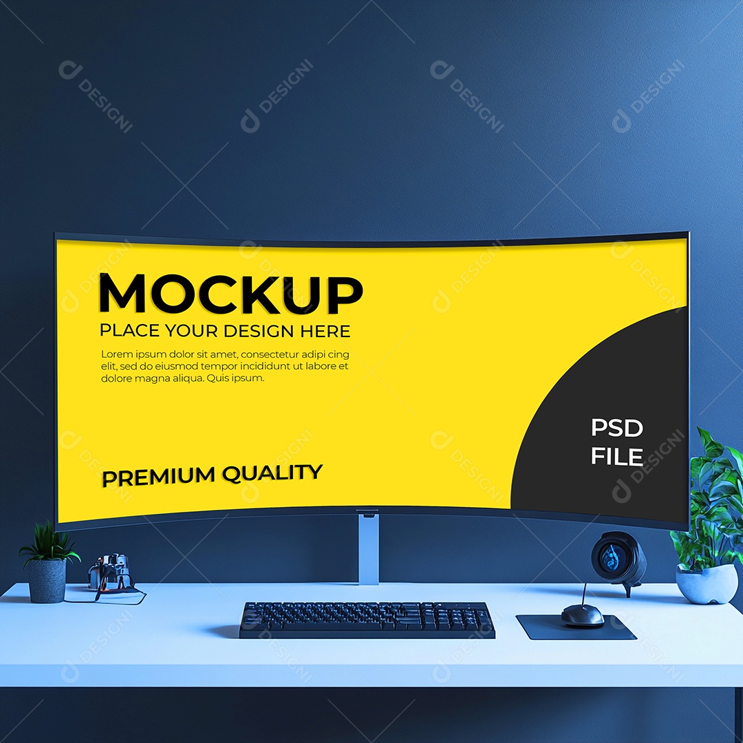Computador Mockup PSD Editável
