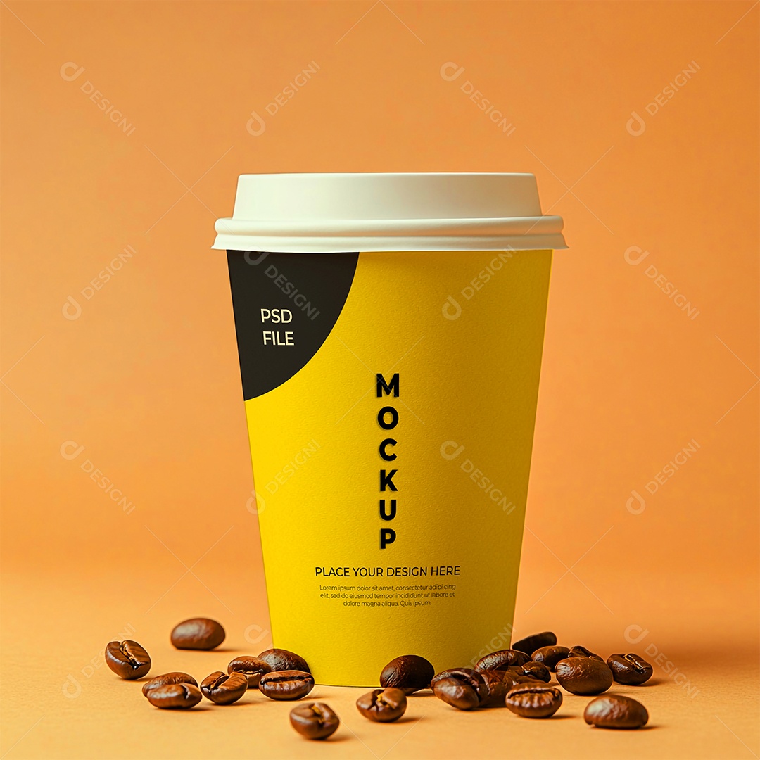 Copo de Café Mockup PSD Editável