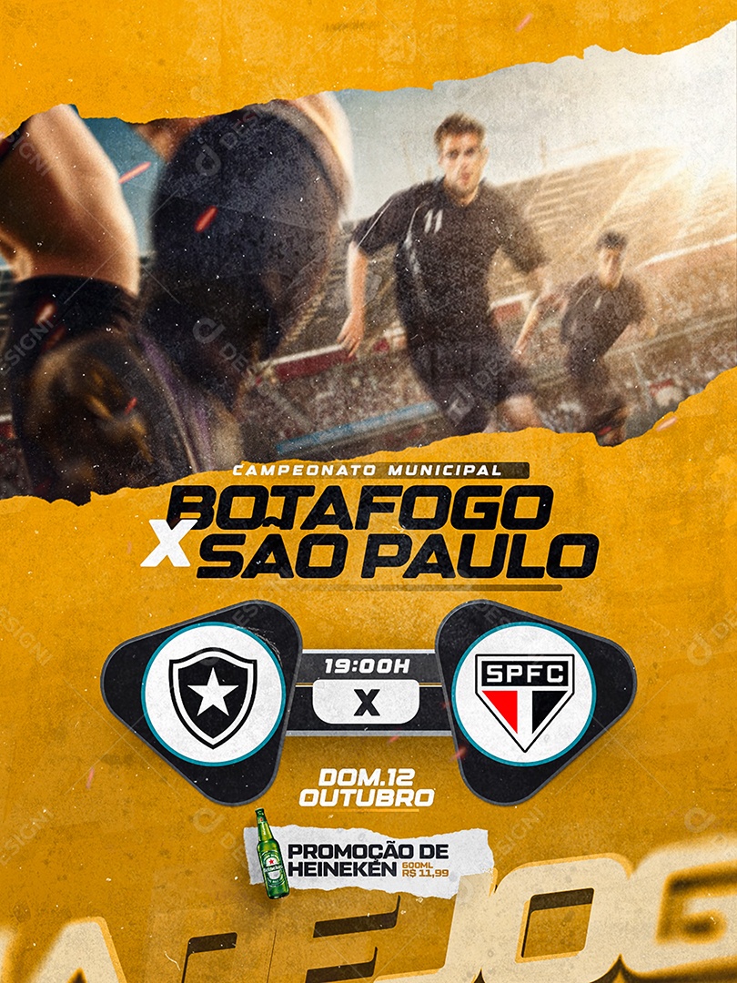 Torneio de Futebol Amistoso Social Media PSD Editável