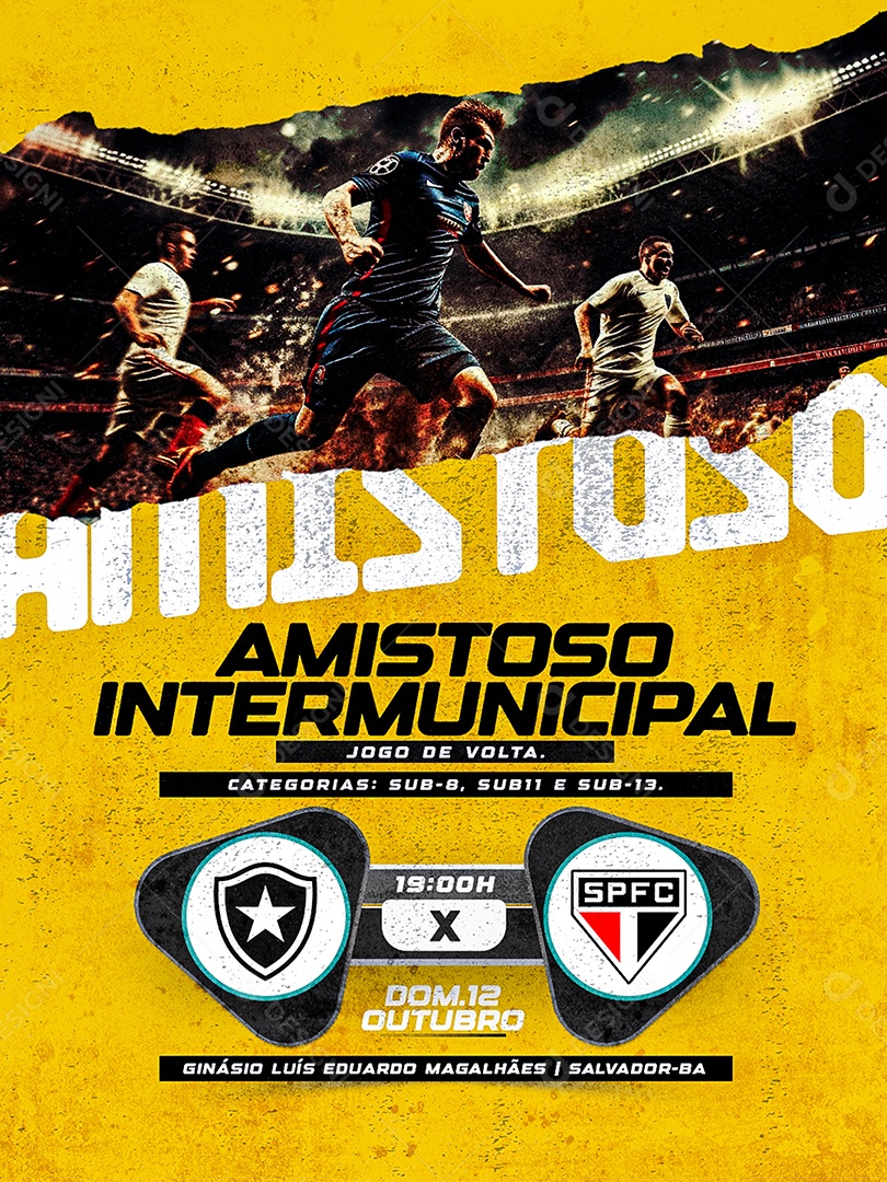 Torneio de Futebol Amistoso Social Media PSD Editável