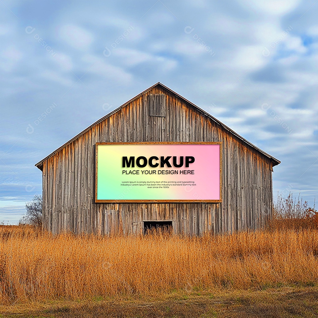 Celeiro Mockup PSD Editável