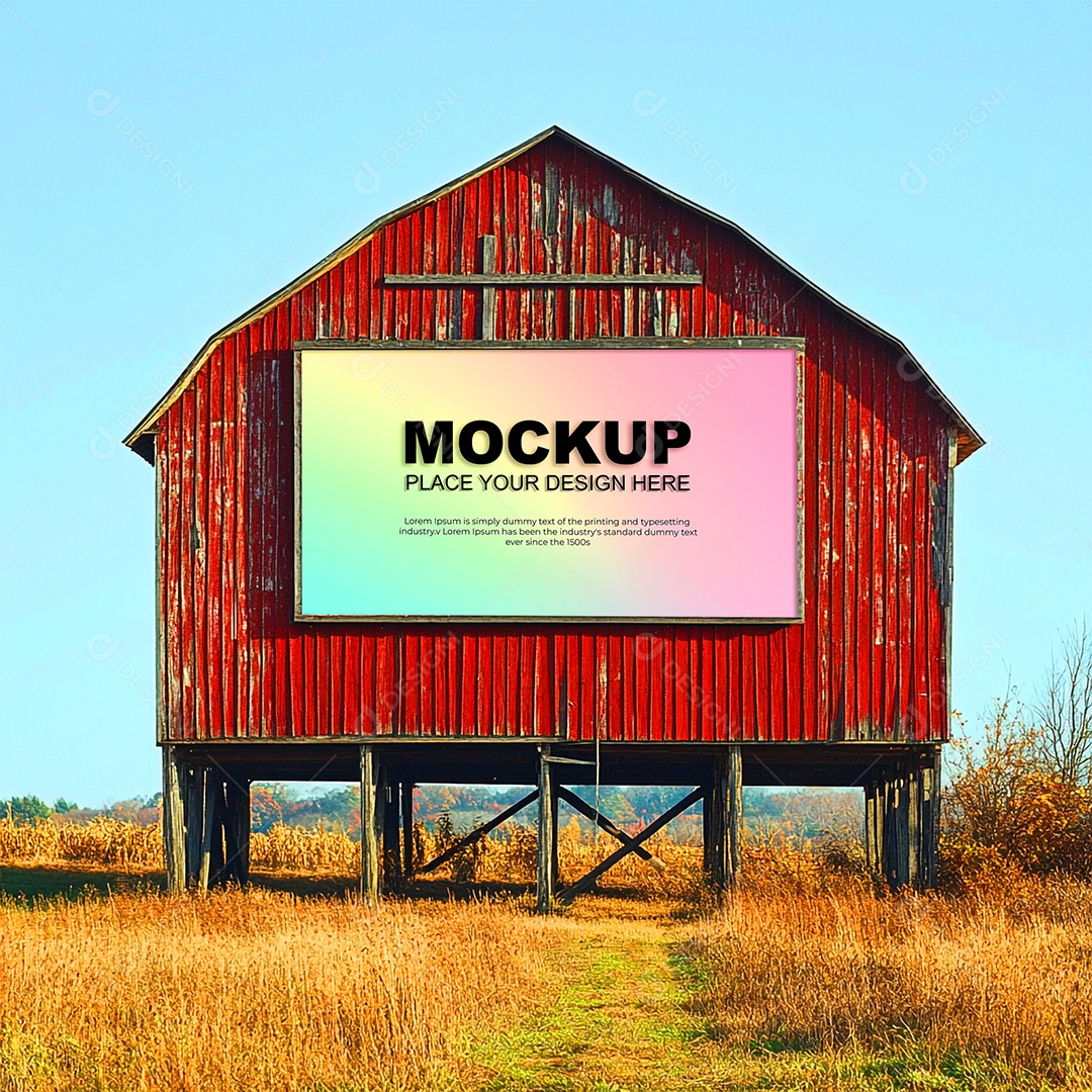 Celeiro Mockup PSD Editável