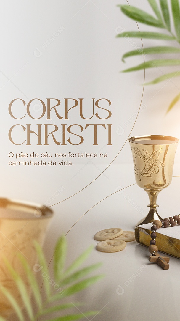 Dia De Corpus Christi 19 De Junho o Pão do Céu Story Social Media PSD Editável