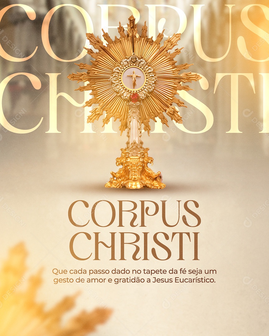 Dia De Corpus Christi 19 De Junho Que cada Passo dado no Tapete Social Media PSD Editável