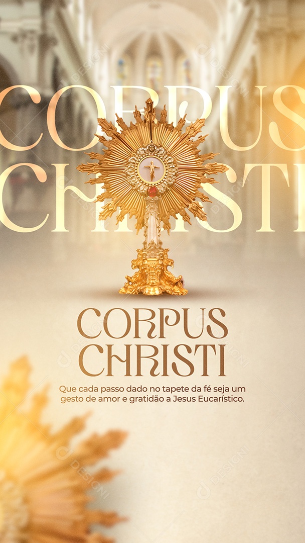 Dia De Corpus Christi 19 De Junho Que cada Passo dado no Tapete Story Social Media PSD Editável