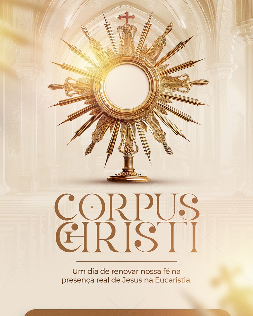 Dia De Corpus Christi 19 De Junho Um dia de Renovar Social Media PSD Editável