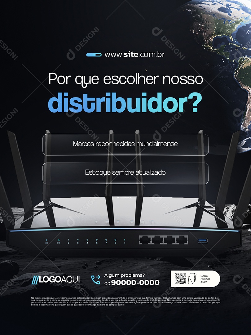 Telecom Por Que Escolher Nosso Distribuidor Social Media PSD Editável