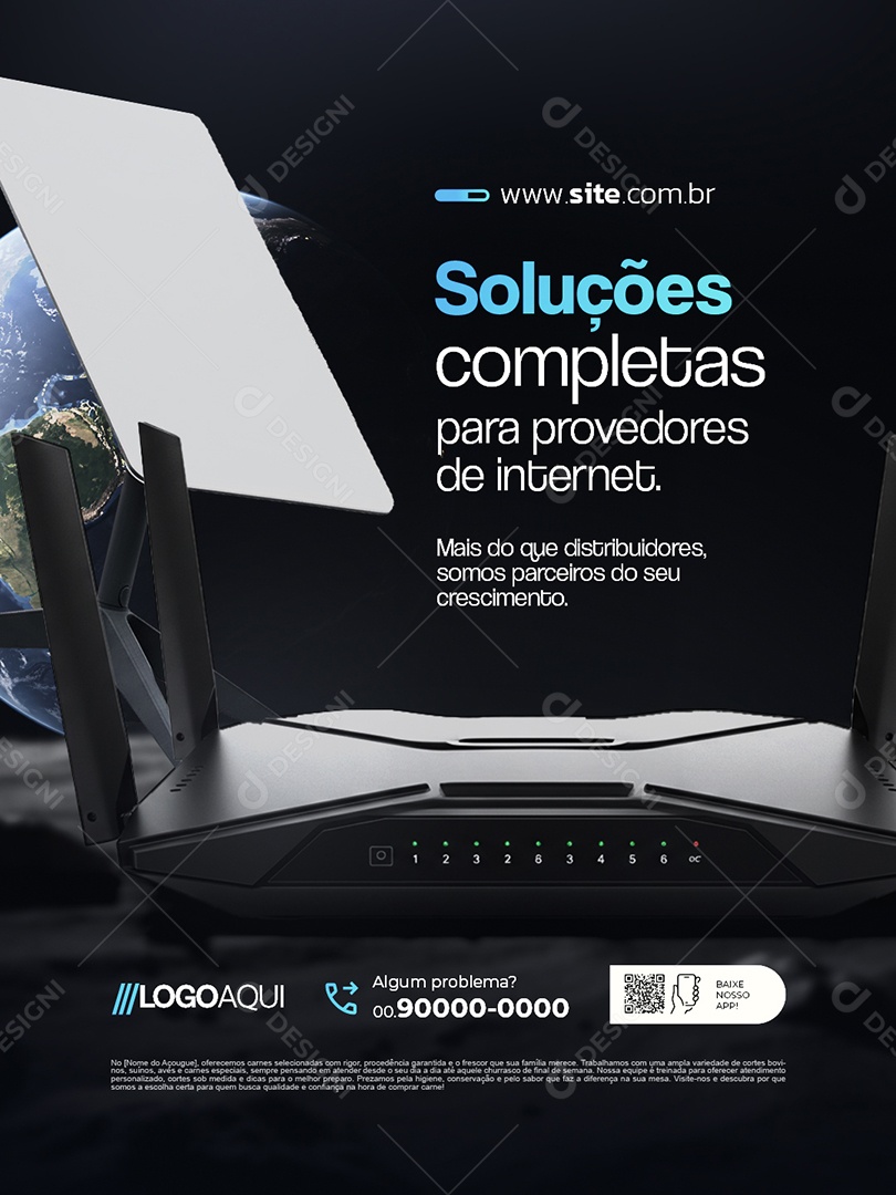 Telecom Soluções Completas Social Media PSD Editável