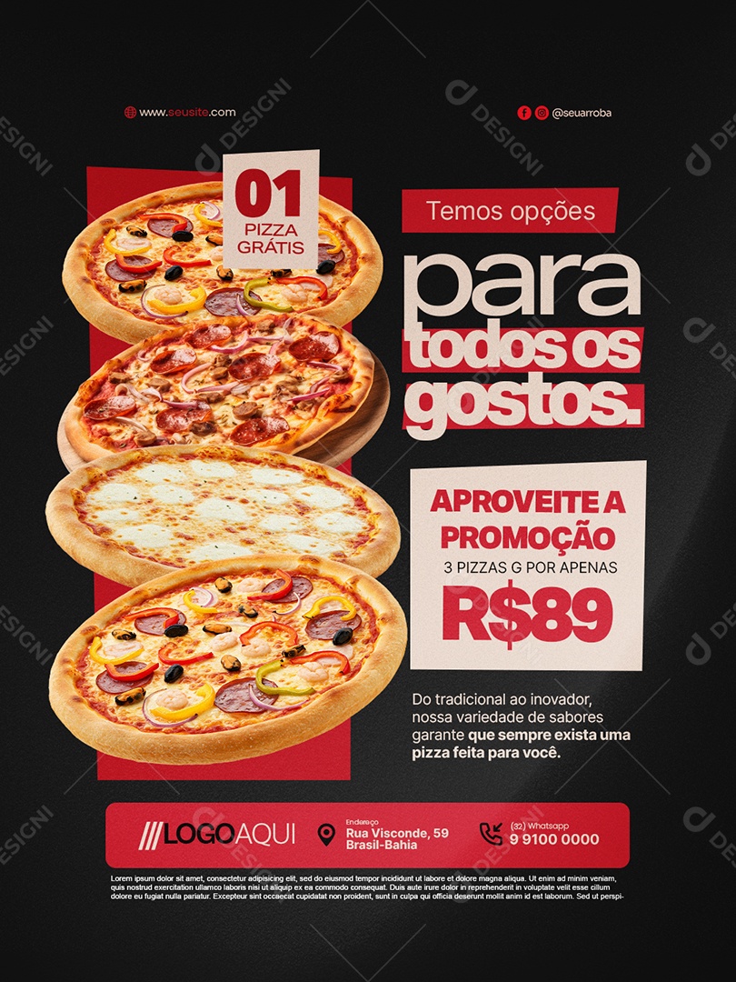 Pizzaria Temos Opções para Todos os Gostos