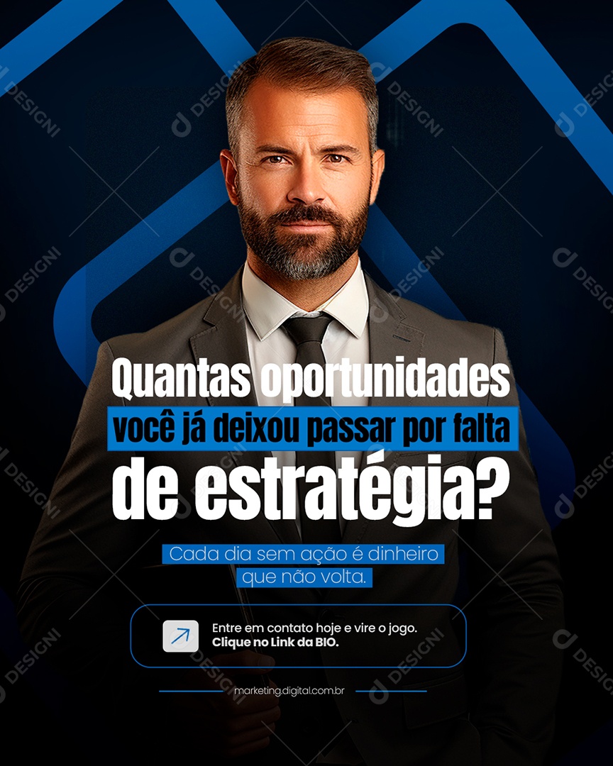 Marketing Digital Quantas Oportunidades Você Já Deixou Passar por Falta Social Media PSD Editável