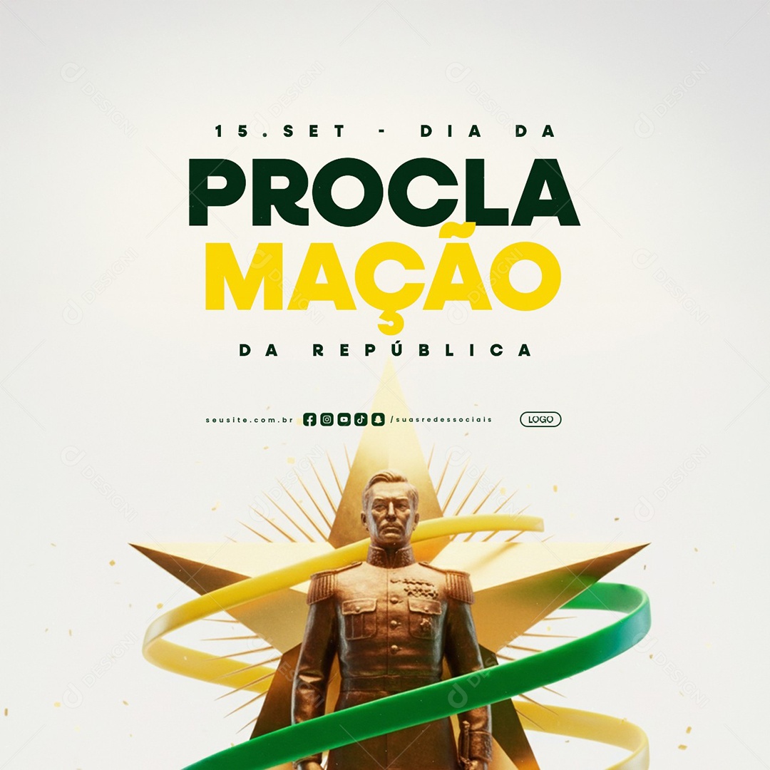 Dia da Proclamação da República 15 de Novembro Social Media PSD Editável