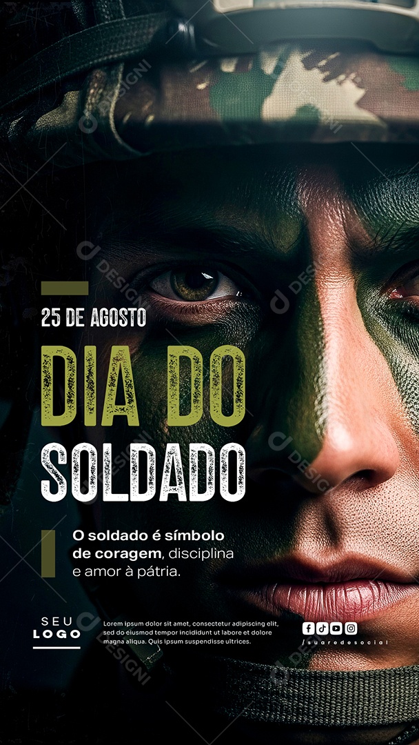 Story Dia do Soldado 25 de Agosto Social Media PSD Editável