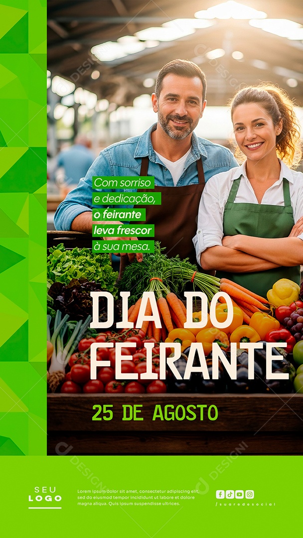 Story Dia do Feirante 25 de Agosto Social Media PSD Editável