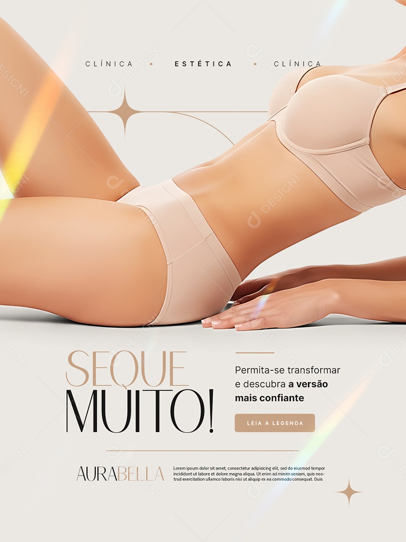 Estética Seuqe Muito Social Media PSD Editável