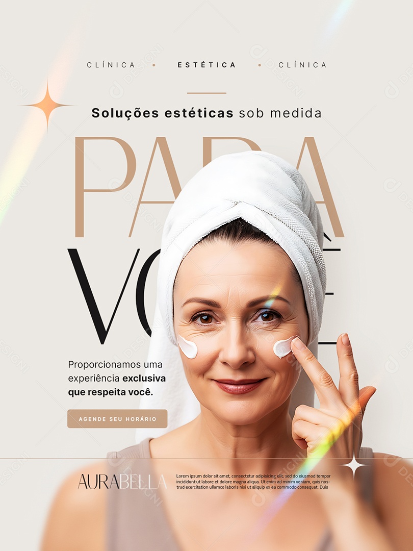 Estética Soluções Estéticas Sob Medida Social Media PSD Editável