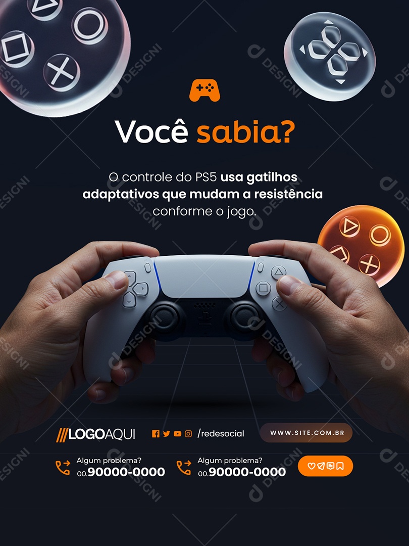 Loja de Games Você Sabia Social Media PSD Editável