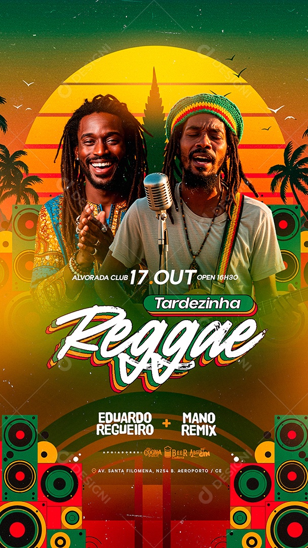 Story Flyer Reggae Tardezinha Social Media PSD Editável