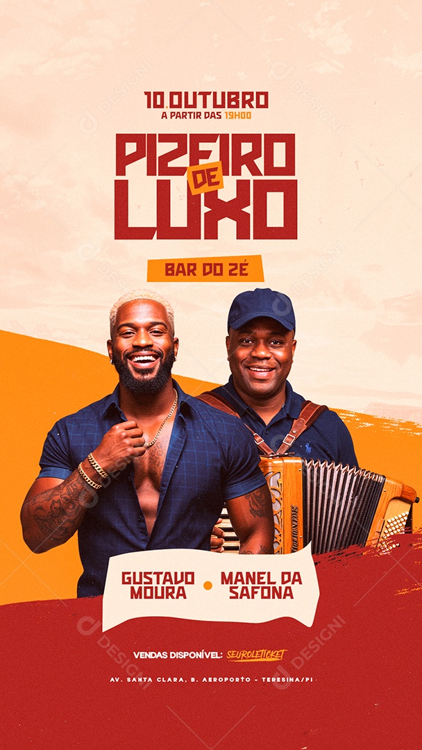 Story Flyer Pizeiro de Luxo Bar do Zé Social Media PSD Editável