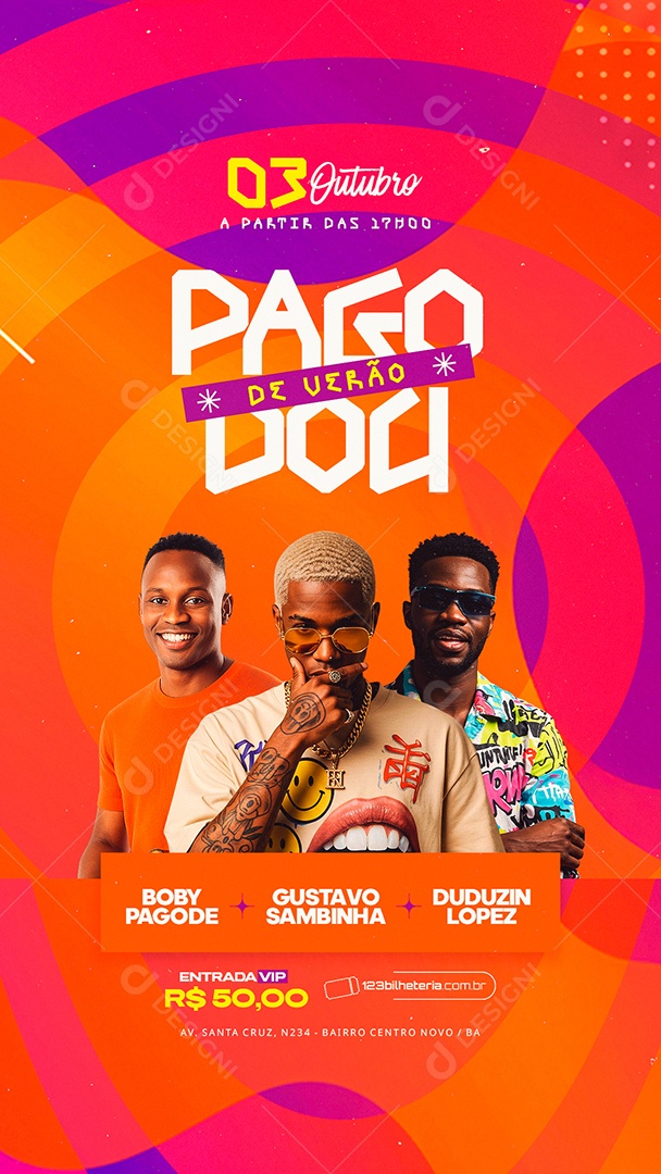 Story Flyer Pagodou de Verão Social Media PSD Editável