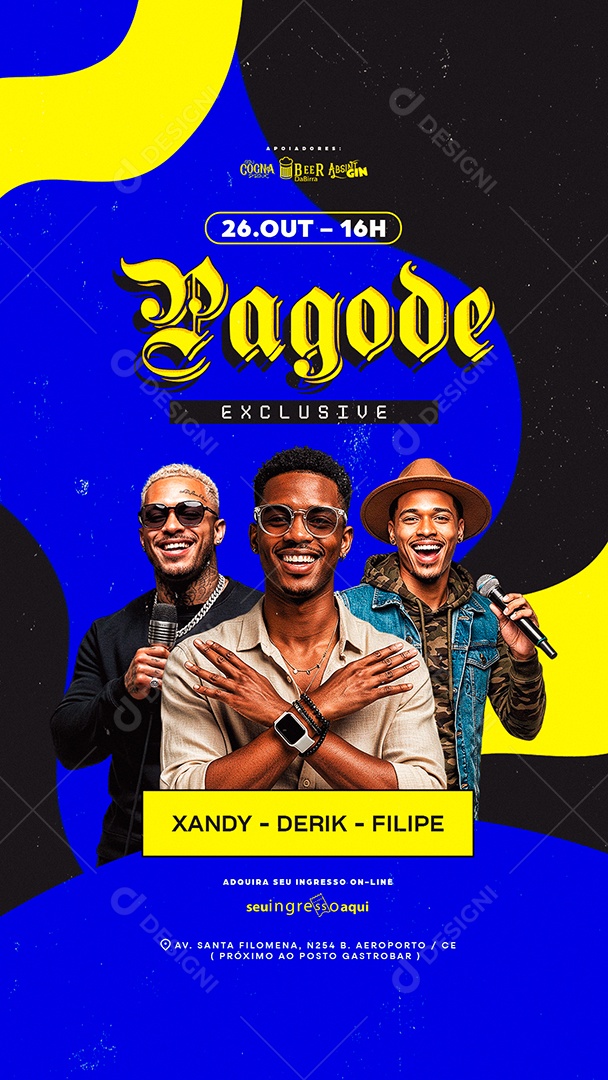 Story Flyer Pagode Exclusive Social Media PSD Editável