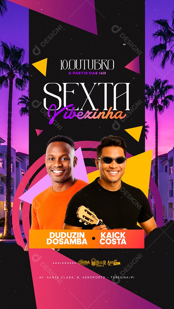 Story Flyer Próximos Shows Sexta Vibezinha Social Media PSD Editável