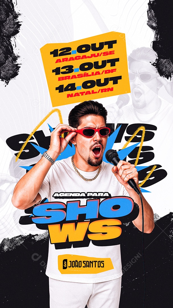 Story Flyer Próximos Shows Agenda para Shows Social Media PSD Editável