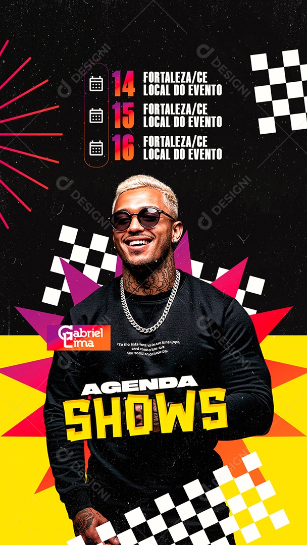 Story Flyer Próximos Shows Agenda Shows Social Media PSD Editável