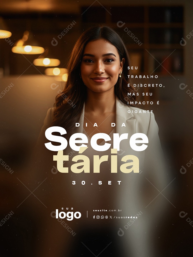 Dia da Secretária 30 de Setembro Social Media PSD Editável