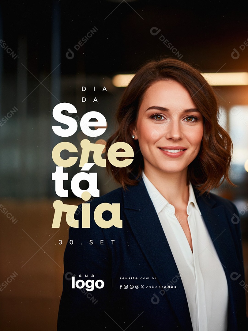 Dia da Secretária 30 de Setembro Social Media PSD Editável