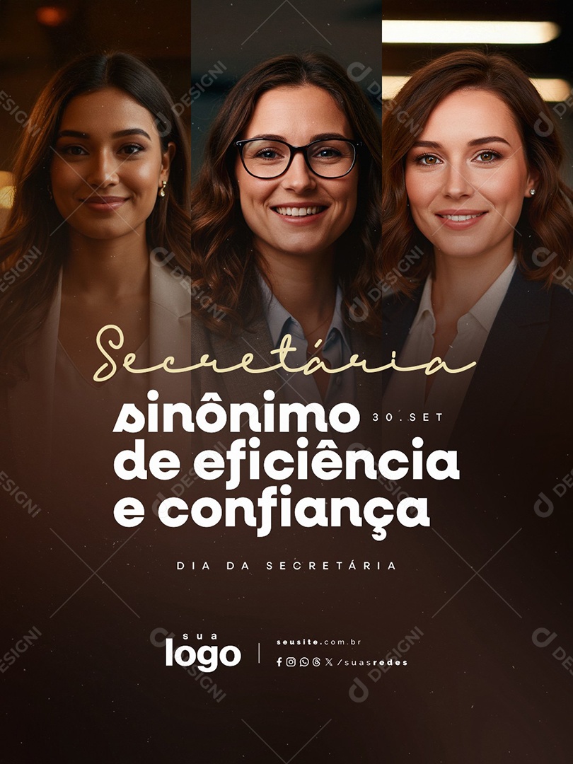 Dia da Secretária 30 de Setembro Social Media PSD Editável