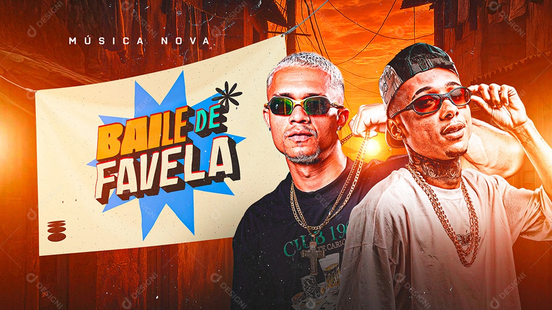 Flyer Banner Baile de Favela Social Media PSD Editável