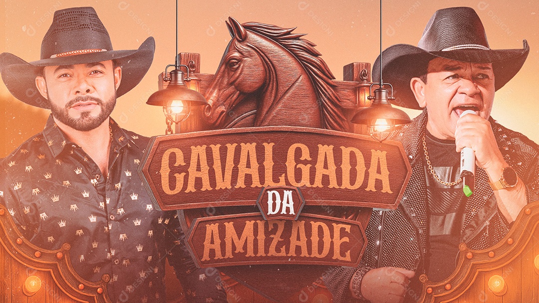 Flyer Banner Cavalgada da Amizade Social Media PSD Editável