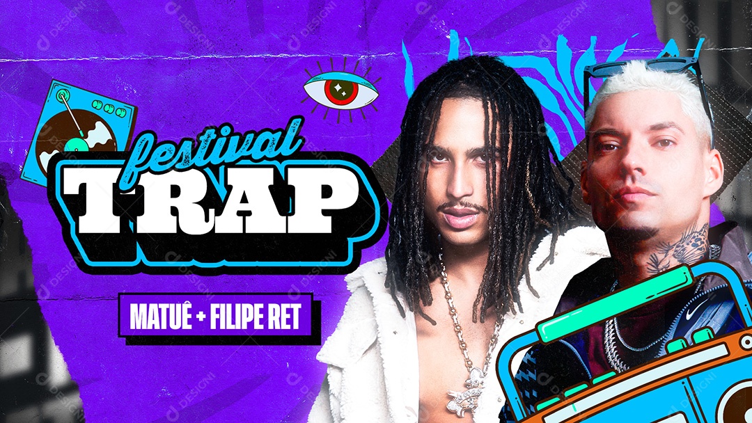 Flyer Banner Festival Trap Matuê Social Media PSD Editável