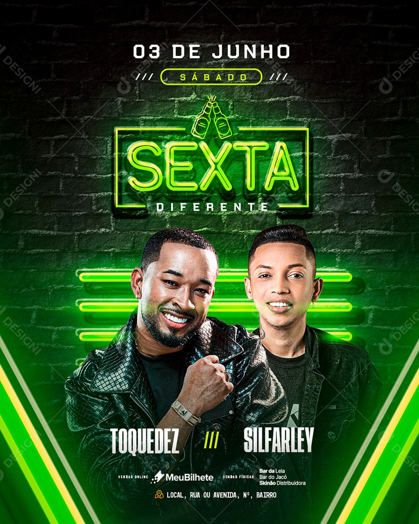 Flyer Feed Sexta Diferente Social Media PSD Editável