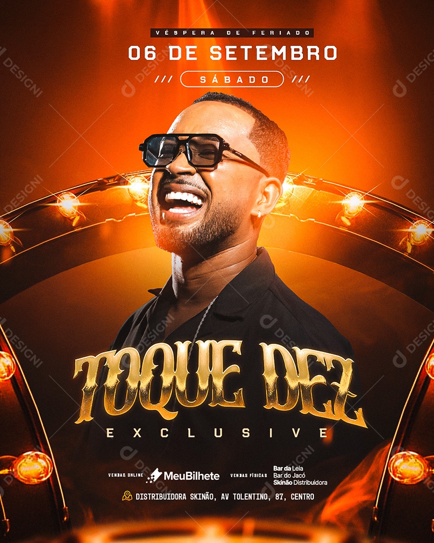 Flyer Feed Toque Dez Social Media PSD Editável