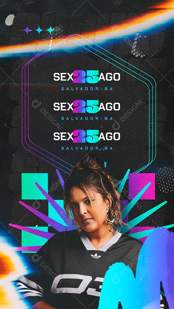 Flyer Story Agenda Salvador sexta 25 Social Media PSD Editável