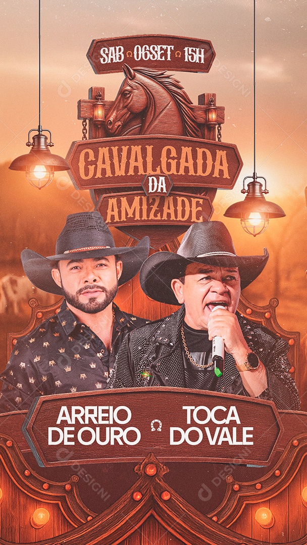 Flyer Story Cavalgada da Amizade Social Media PSD Editável