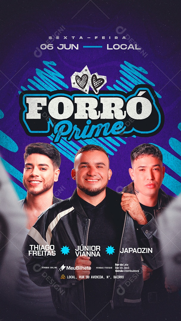 Flyer Story Forró Prime Social Media PSD Editável