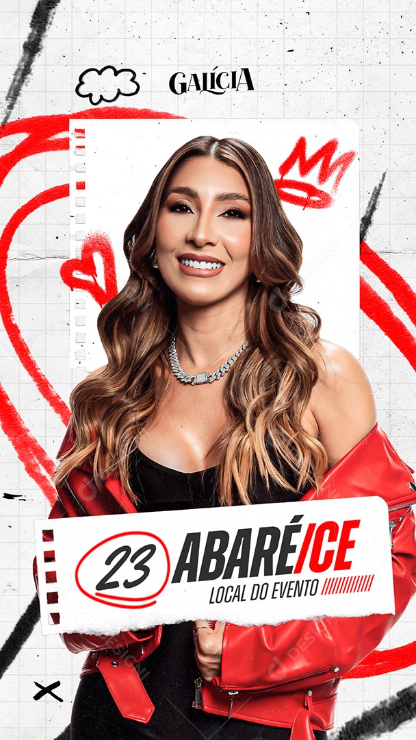 Flyer Story Galícia Abaré Social Media PSD Editável