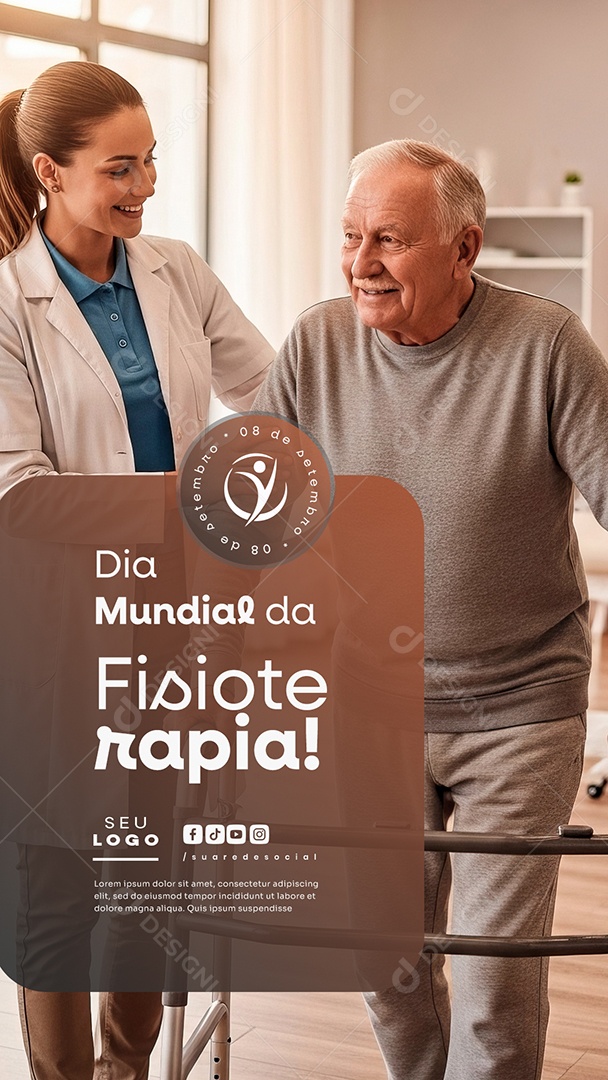 Story Dia Mundial da Fisioterapia 08 de Setembro Social Media PSD Editável