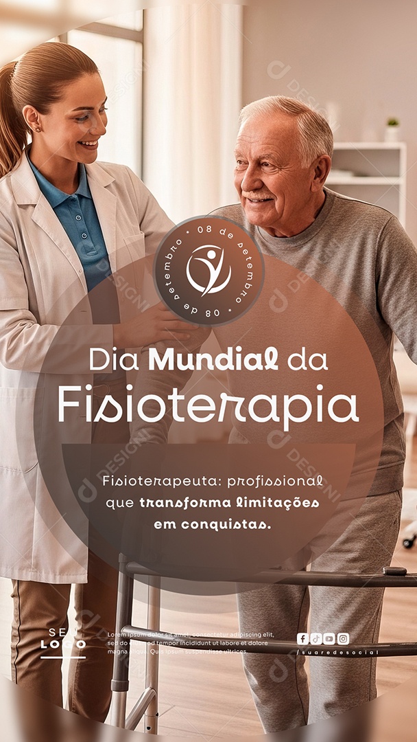 Story Dia Mundial da Fisioterapia 08 de Setembro Social Media PSD Editável