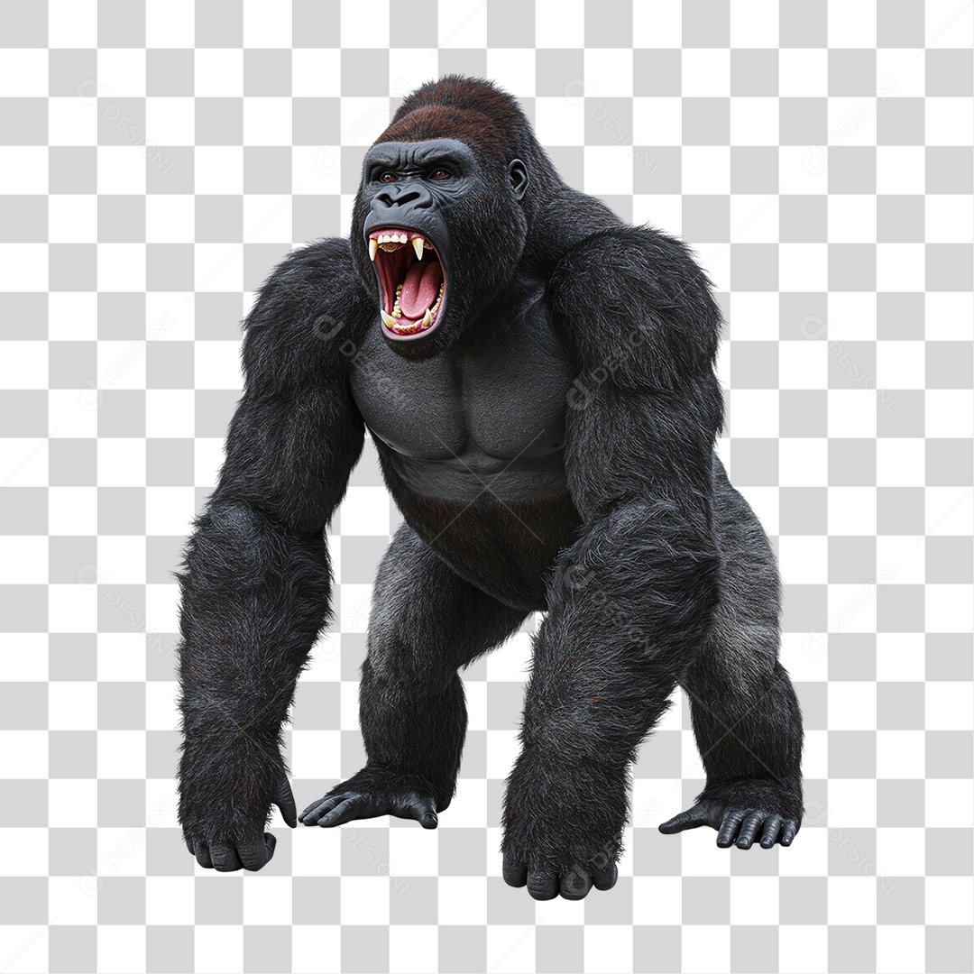 Gorila Animal Silvestre PNG Transparente