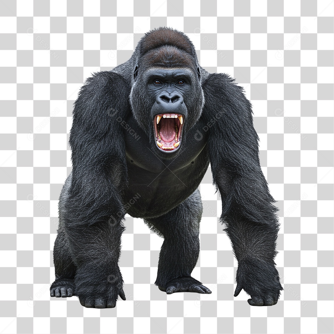 Gorila Animal Silvestre PNG Transparente