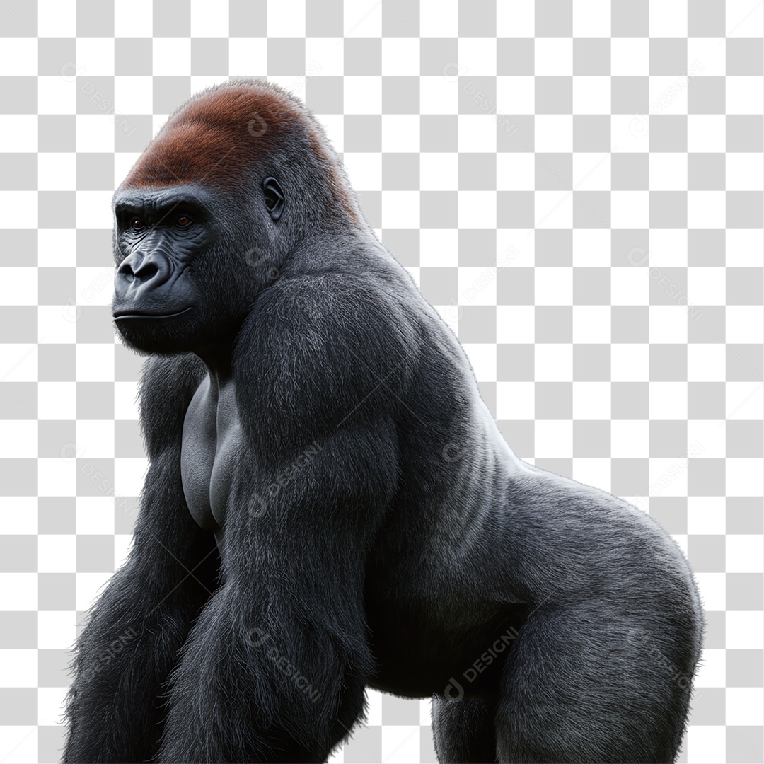 Gorila Animal Silvestre PNG Transparente