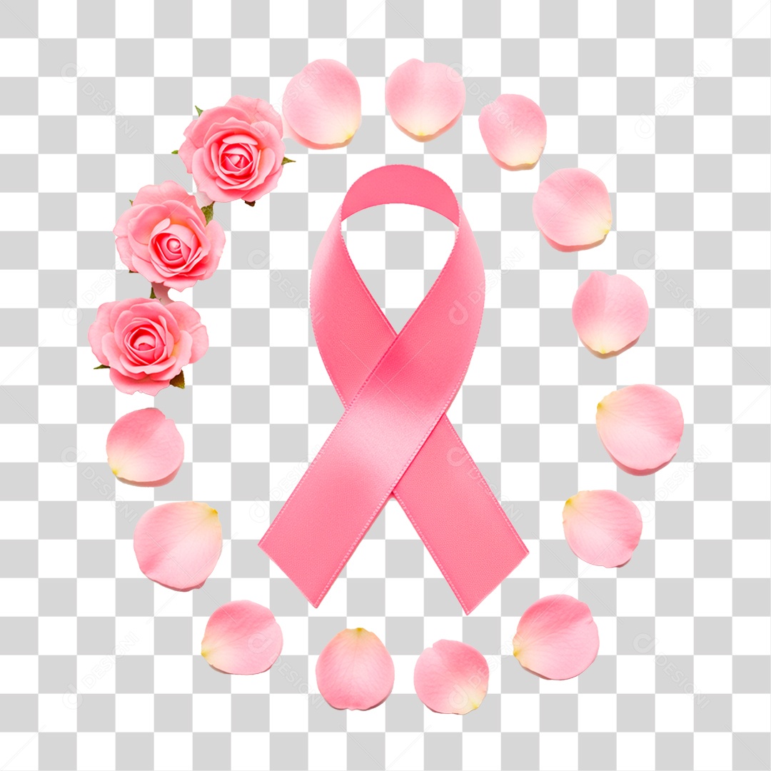 Laço Rosa Outubro Rosa PNG Transparente