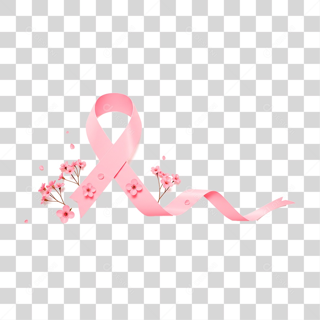 Laço Rosa Outubro Rosa PNG Transparente