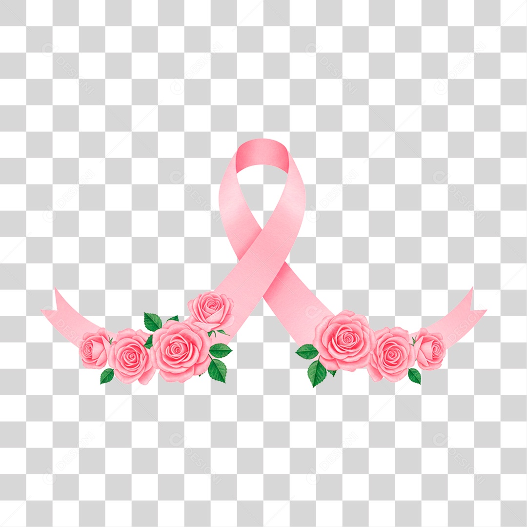 Laço Rosa Outubro Rosa PNG Transparente